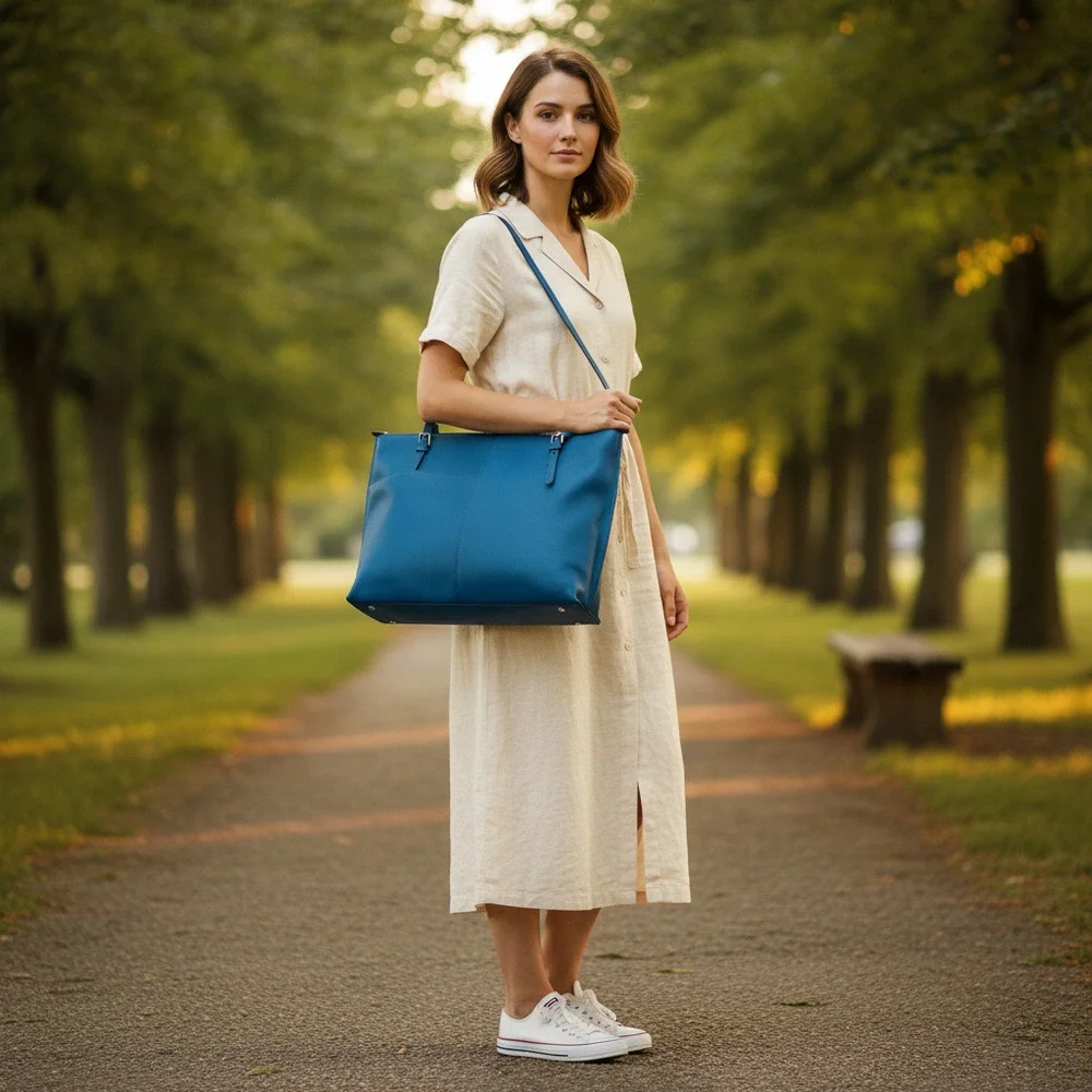 Hobo Blue Leather Shoulder Bag | OS Regular Women’s
